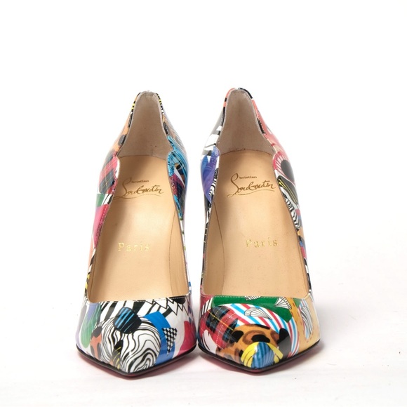 CHRISTIAN LOUBOUTIN Multicolor Hot Chick Patent Sapeaur High Heels - Picture 2 of 8
